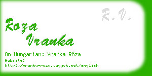roza vranka business card